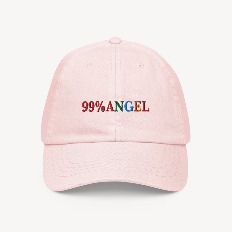 99% Angel Hat Pastel Pink BST 99 percent 99% angel beige brown bst bstlovesyou cap clothing dad hat ig insta instagram minimal minimalism quote shopbst shopbstnet white