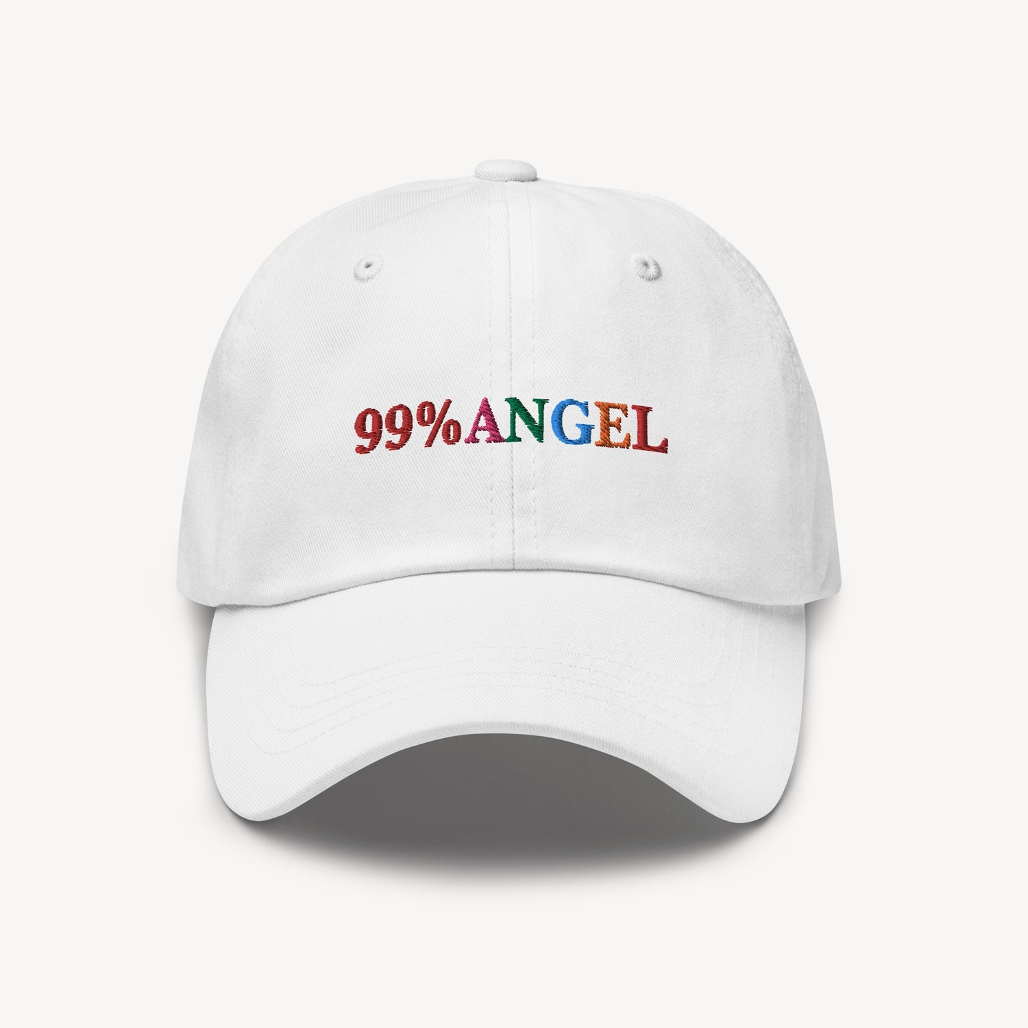 99% Angel Hat White BST 99 percent 99% angel beige brown bst bstlovesyou cap clothing dad hat ig insta instagram minimal minimalism quote shopbst shopbstnet white