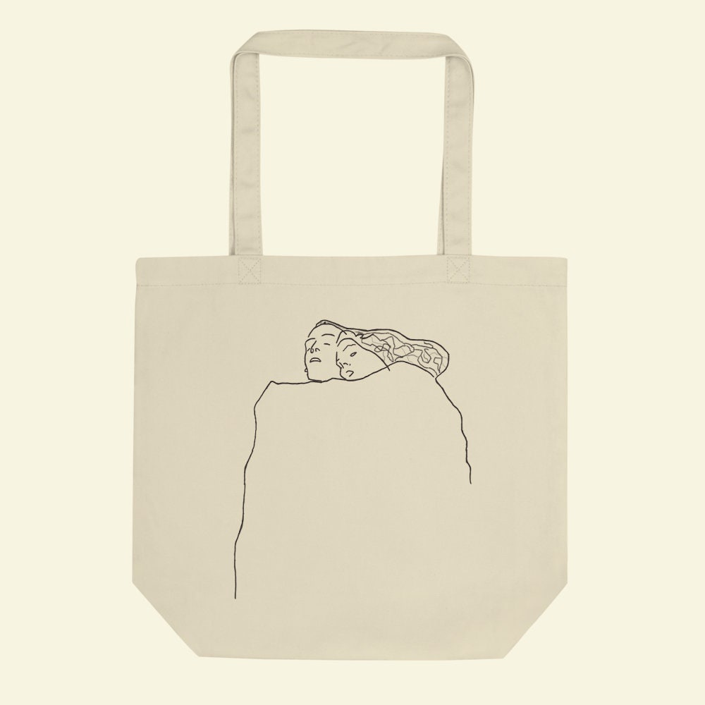 Sleeping Couple Tote Bag - Image 2