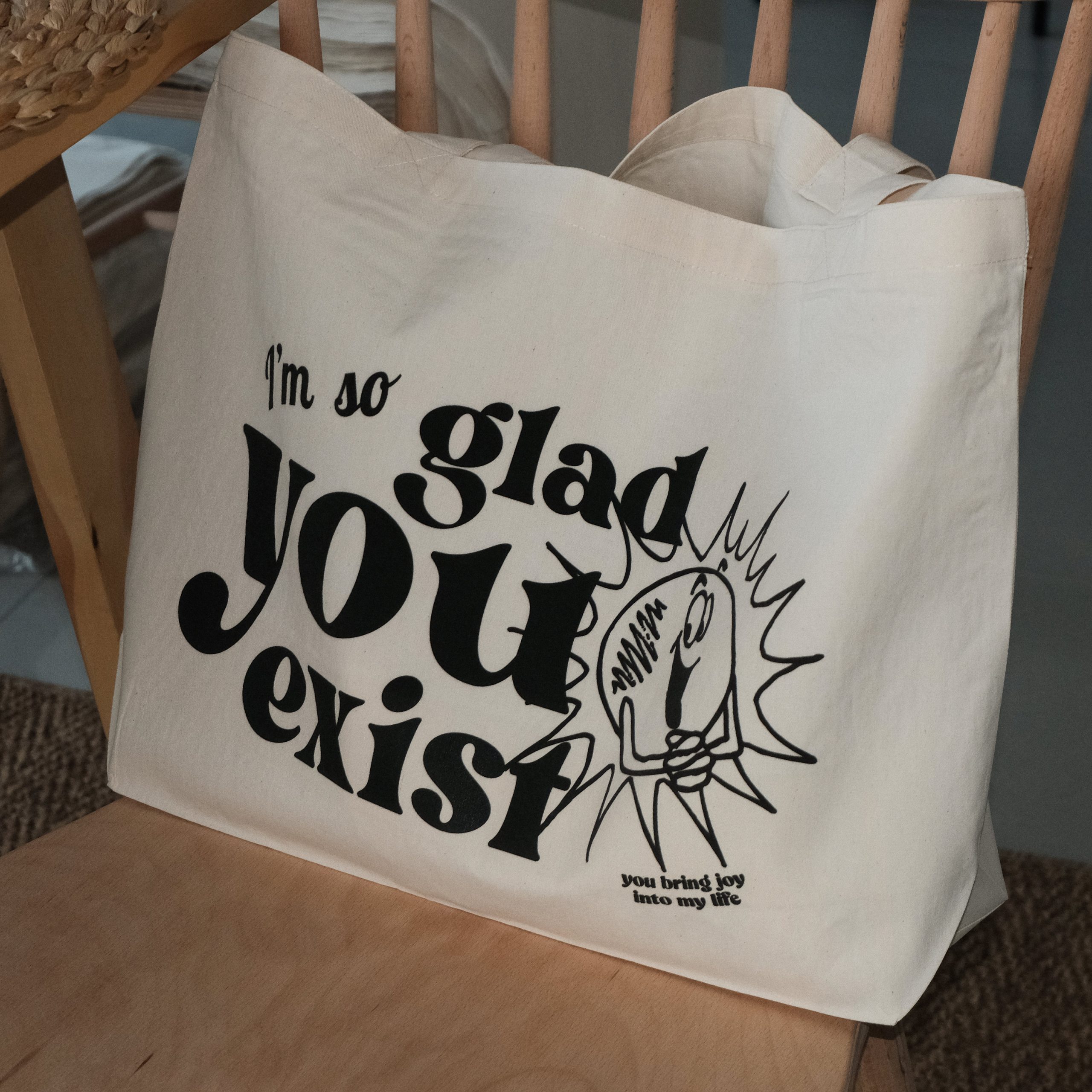 Glad You Exist Tote Bag - Image 2