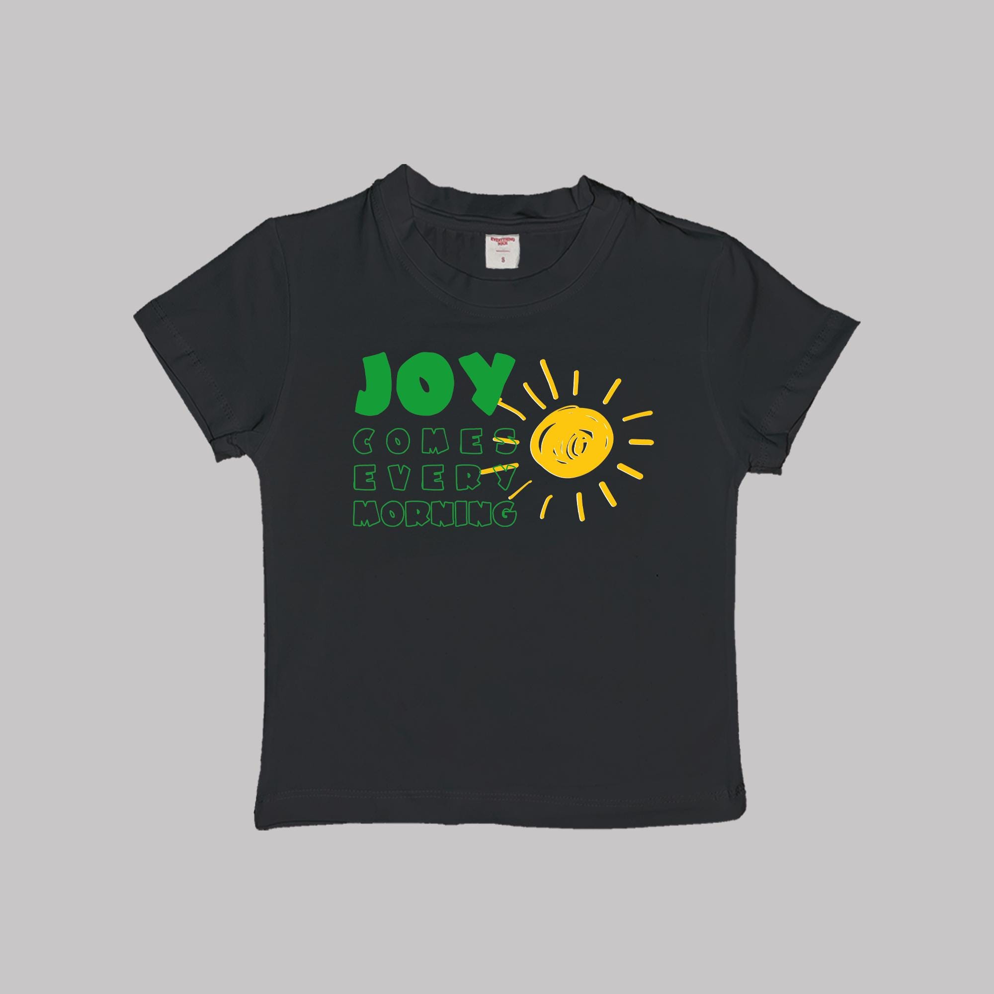 Joy Comes Every Morning Baby Tee Crop Top Shirt - Image 2
