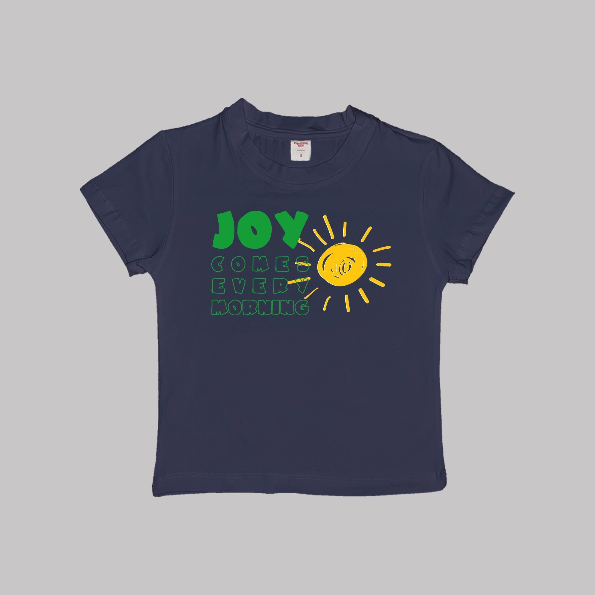 Joy Comes Every Morning Baby Tee Crop Top Shirt - Image 3