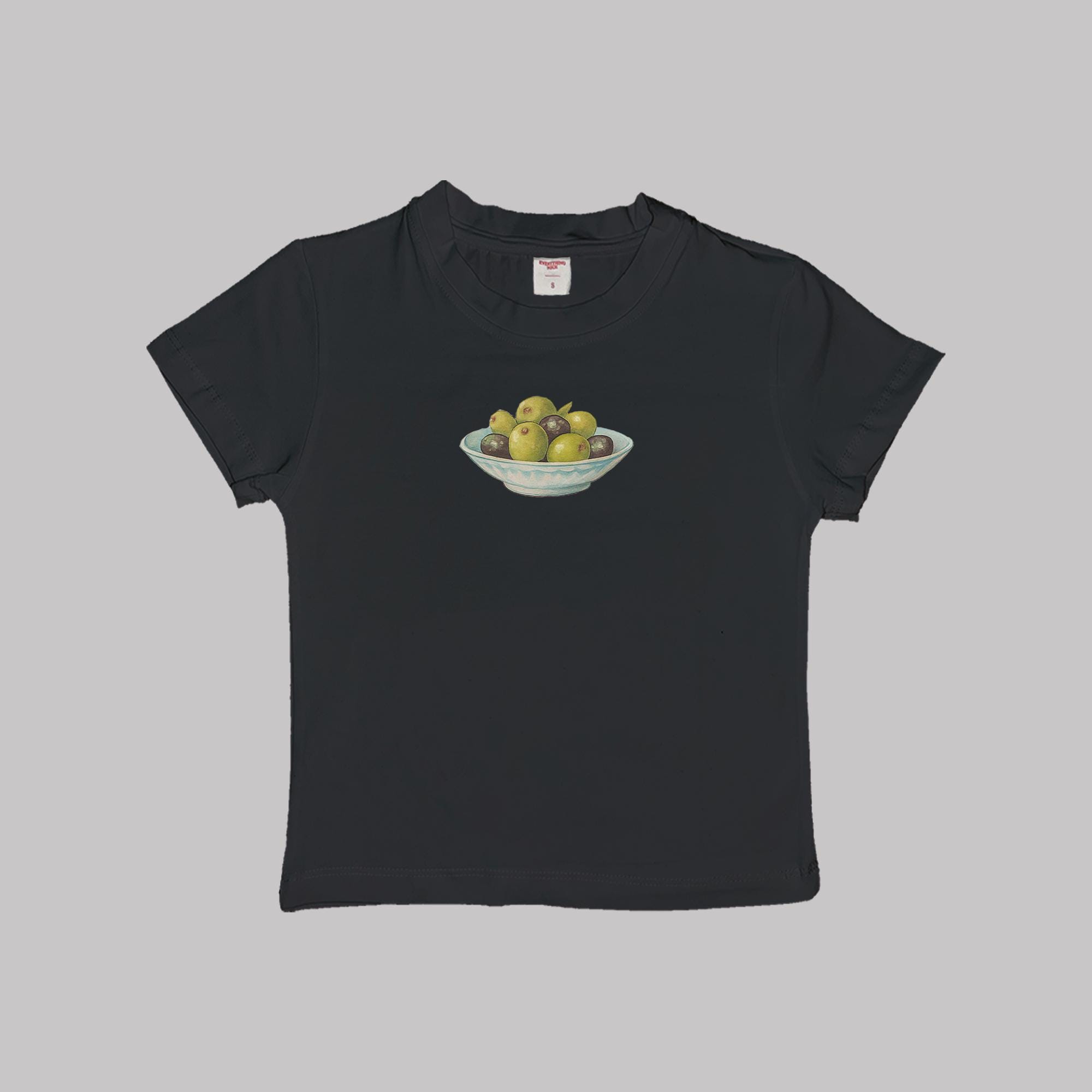 Olives Baby Tee Crop Top Shirt - Image 3