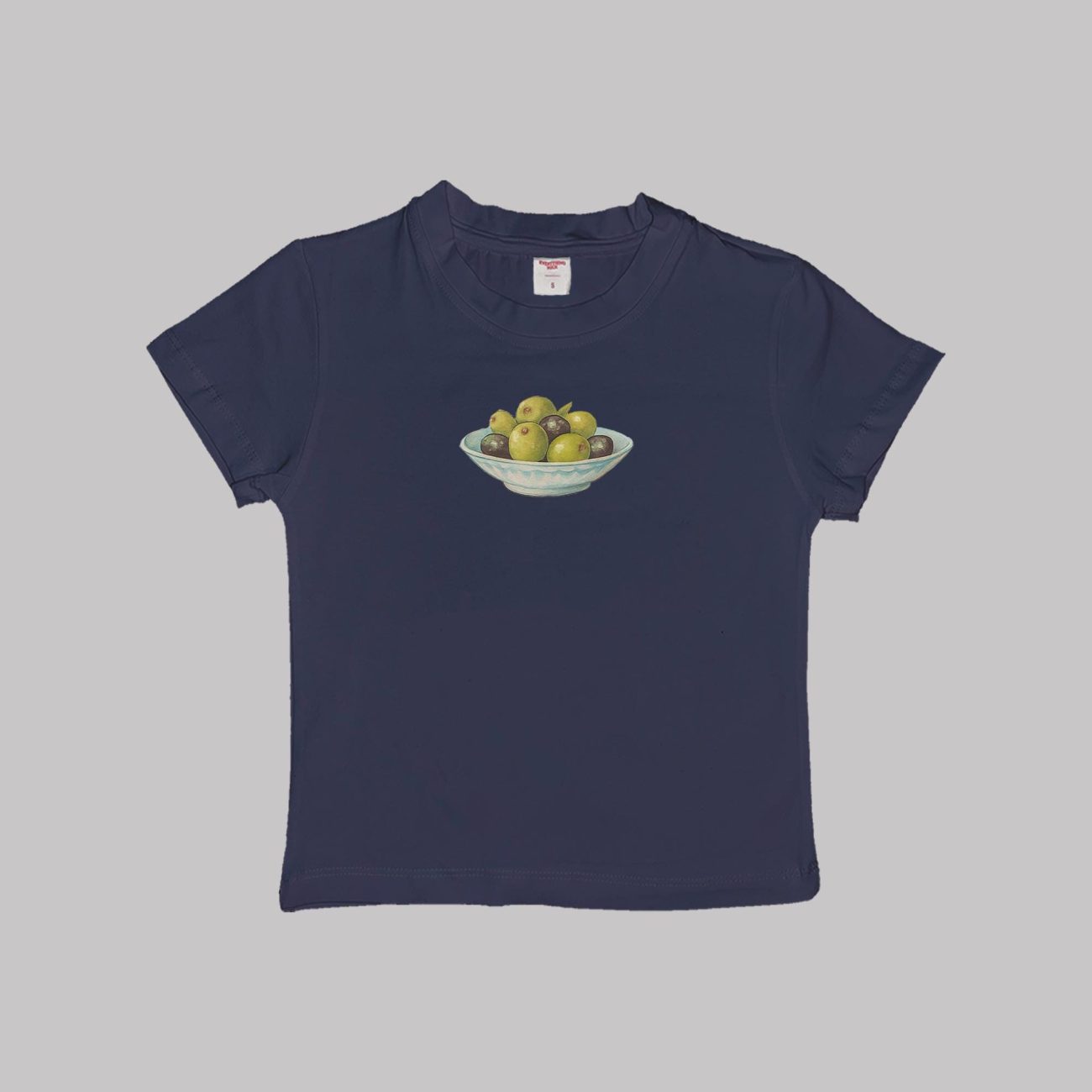 Olives Baby Tee Crop Top Shirt - Image 4
