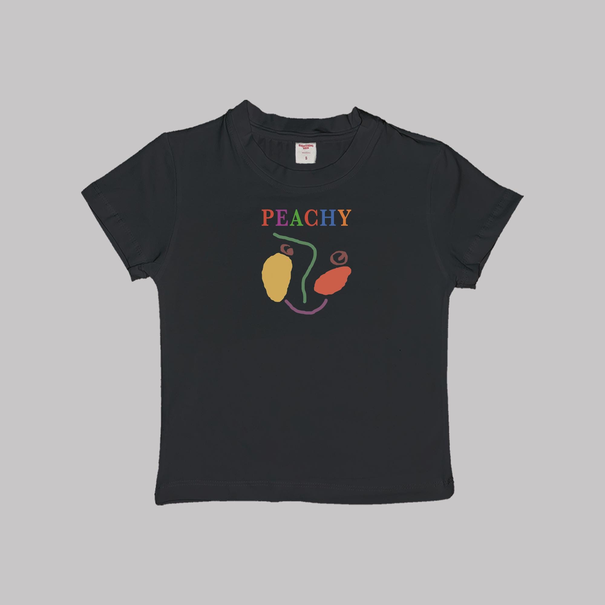 Peachy Baby Tee Crop Top Shirt - Image 2