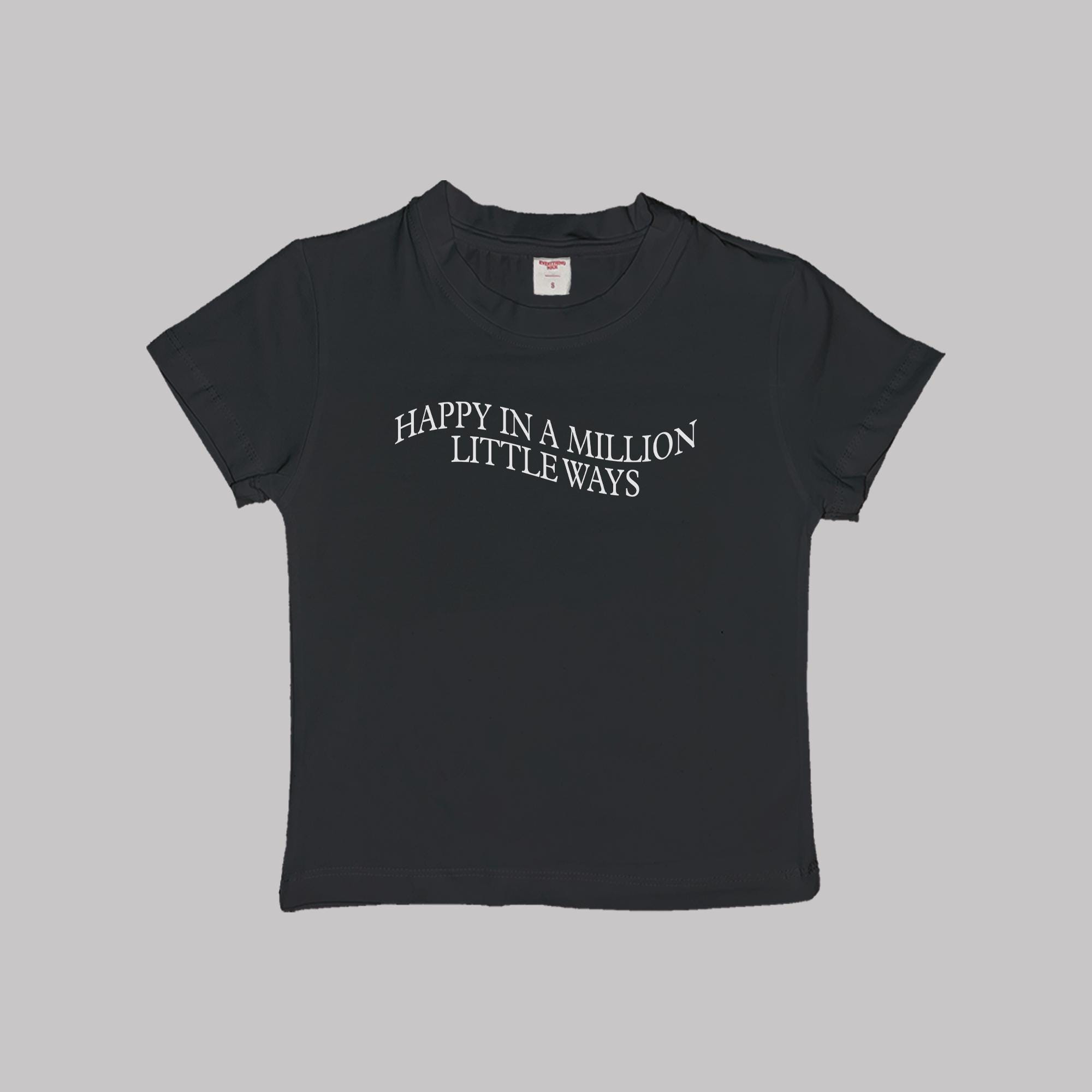 Happy In A Million Little Ways Baby Tee Crop Top Shirt - Image 2