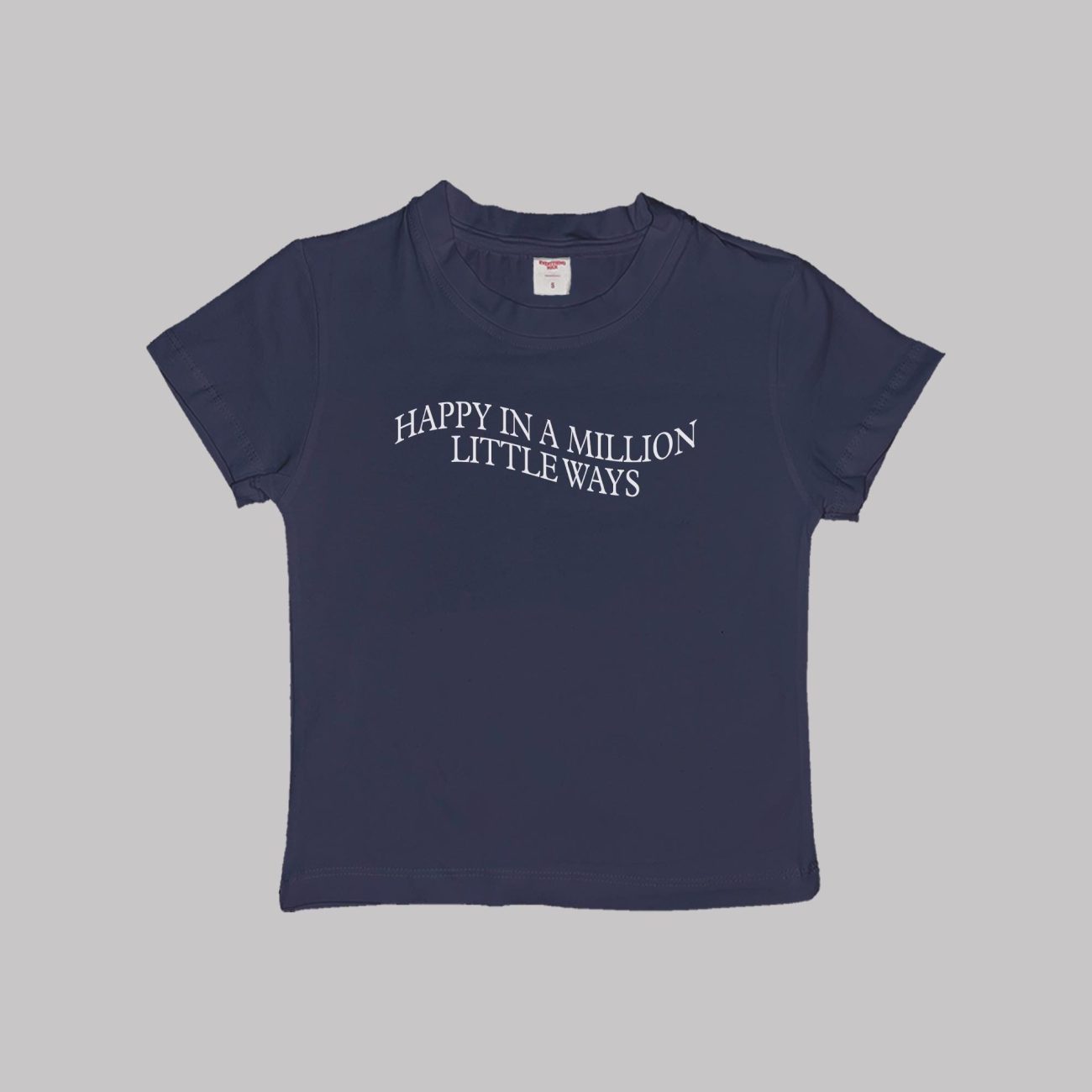 Happy In A Million Little Ways Baby Tee Crop Top Shirt - Image 4