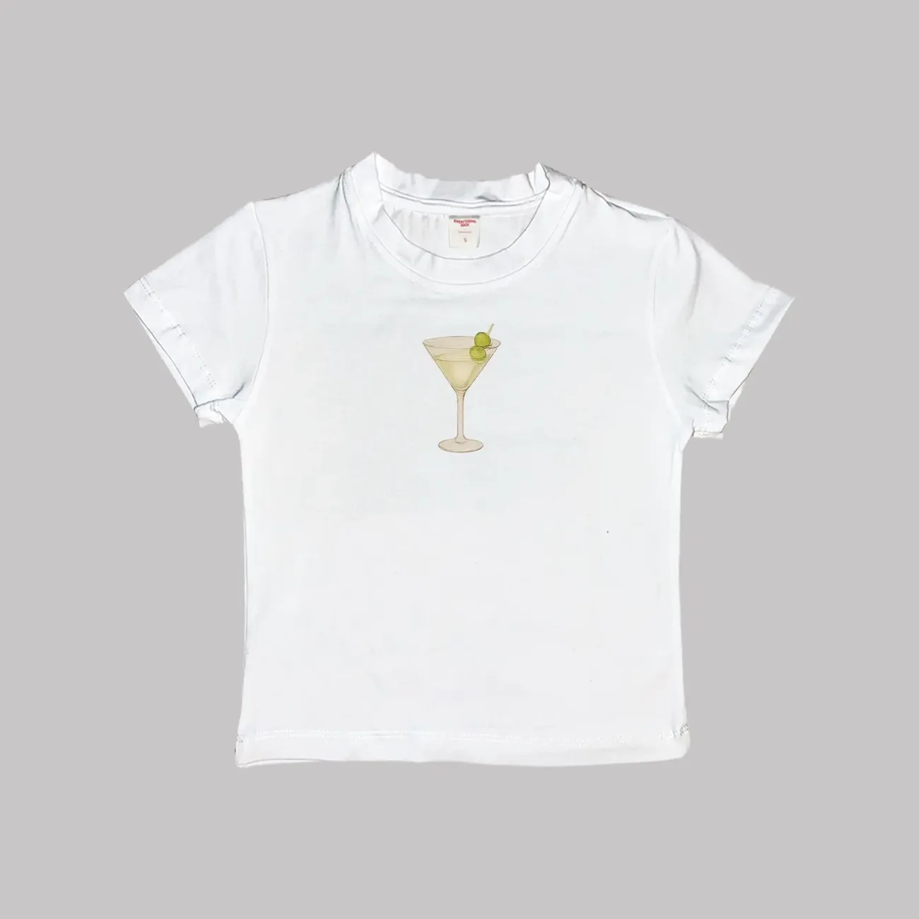 Martini Baby Tee Crop Top Shirt