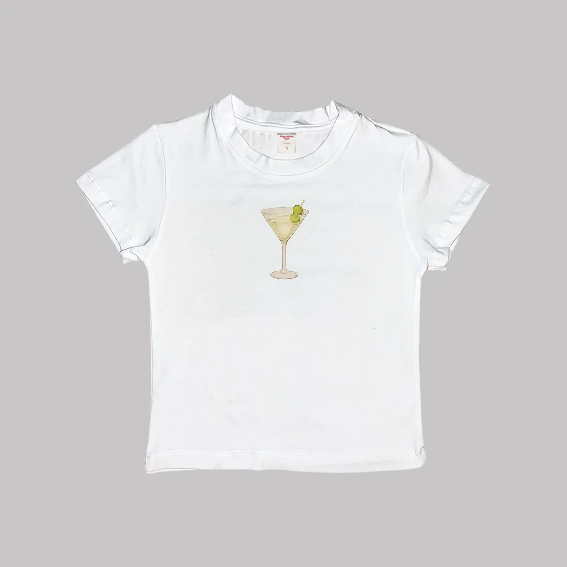 Martini Baby Tee Crop Top Shirt