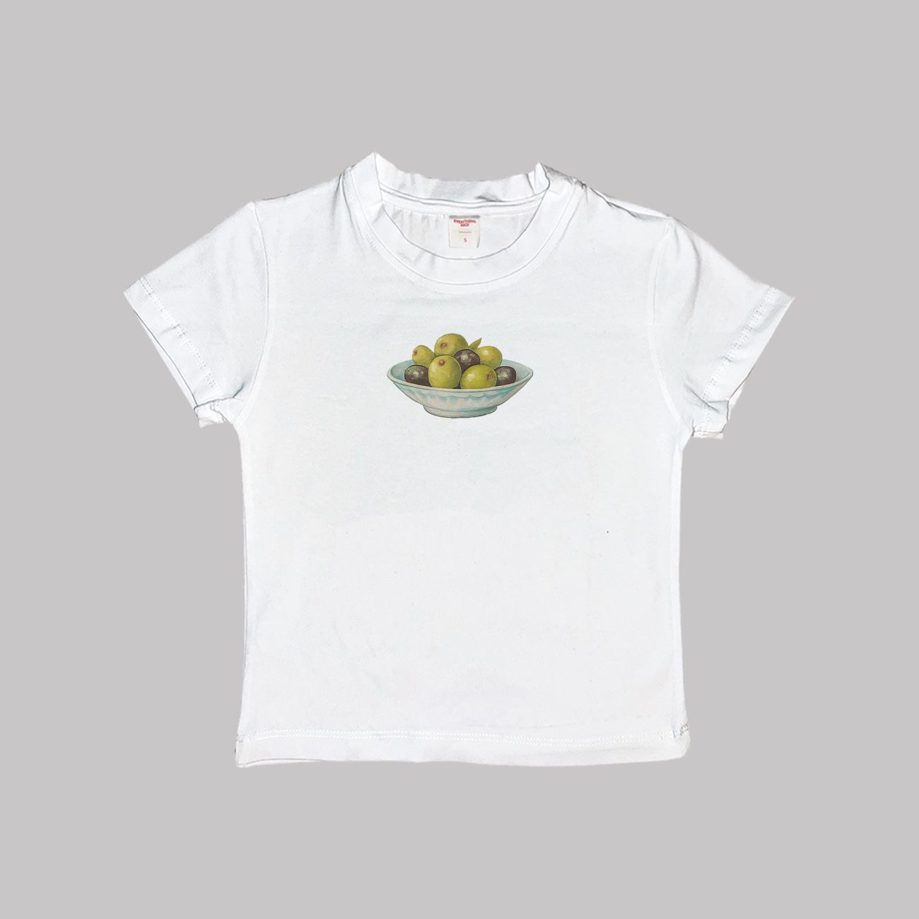 Olives Baby Tee Crop Top Shirt - Image 2